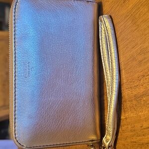 Fossil Metallic Gold Leather Wallet